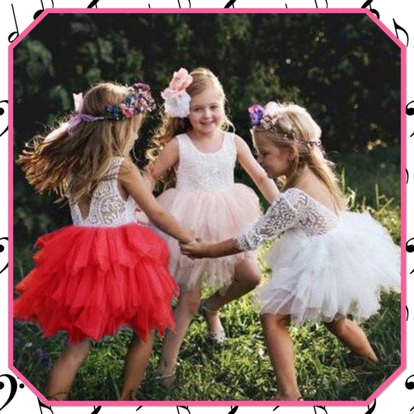 👼🏼New Girl’s Fancy Beaded Bodice & Layered Dress - Picture 6 of 7